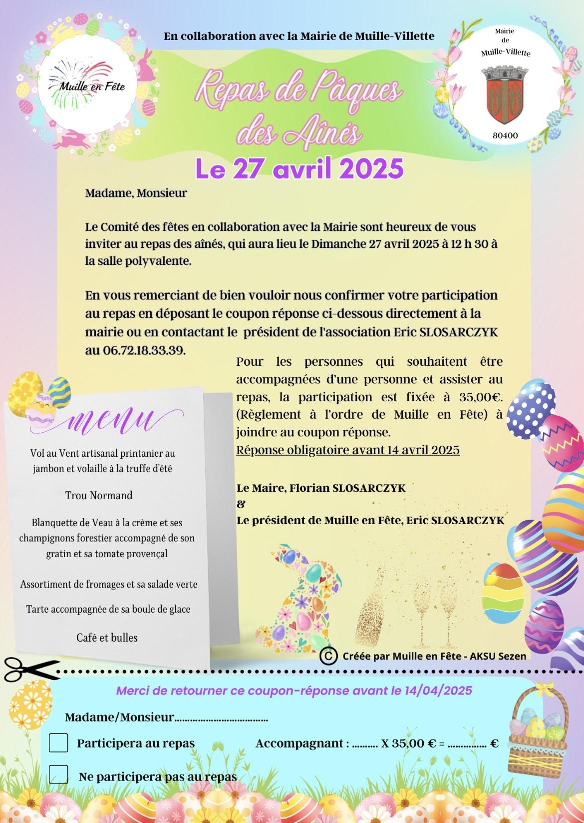 Repas de paques aines